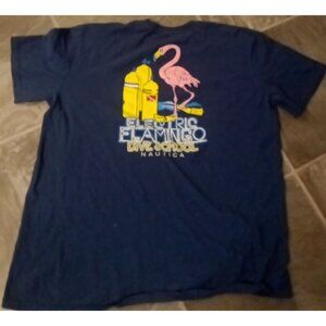 Mens Nautica Shirt XXL Classic Fit  Electric Flamingo Dive School Diving Lesson